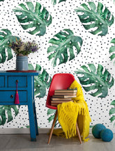 Leaves Dots Wallpaper
